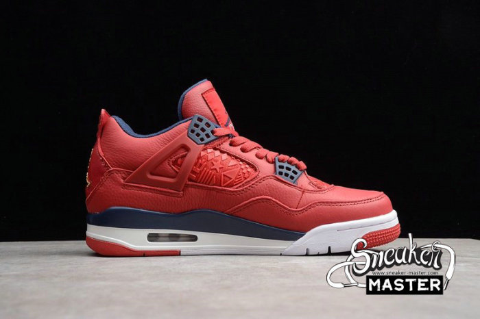 NIKE AIR JORDAN 4 RETRO FIBA GYM RED/WHITE-METALLIC GOLD-OBSIDIAN CI1184-617