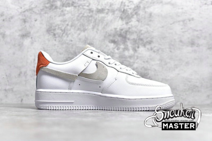 NIKE AIR FORCE 1 LOW 07 LXX VANDALIZED WHITE/PLATINUM TINT-GAME ROYAL-HABANERO RED 898889-103