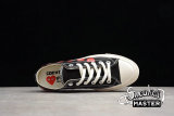 CONVERSE CHUCK TAYLOR ALL-STAR LOW 70S X COMME DES GARÇONS PLAY MULTI HEARTS WHITE/BLACK/RED 162977C