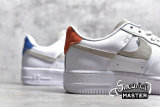 NIKE AIR FORCE 1 LOW 07 LXX VANDALIZED WHITE/PLATINUM TINT-GAME ROYAL-HABANERO RED 898889-103