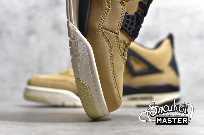 NIKE AIR JORDAN 4 RETRO MUSHROOM MUSHROOM/BLACK-FOSSIL-PALE IVORY AQ9129-200
