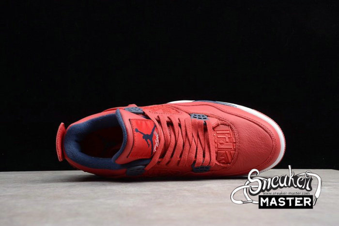 NIKE AIR JORDAN 4 RETRO FIBA GYM RED/WHITE-METALLIC GOLD-OBSIDIAN CI1184-617