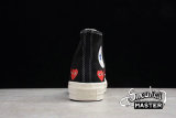 CONVERSE CHUCK TAYLOR ALL-STAR HIGH 70S X COMME DES GARÇONS PLAY MULTI HEARTS WHITE/BLACK 150209C