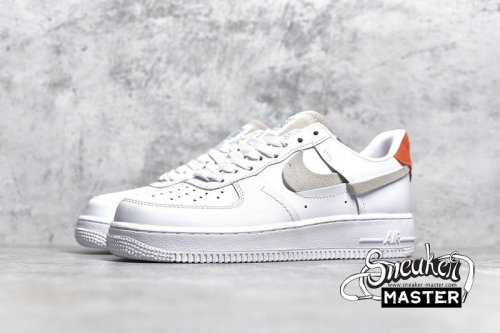 NIKE AIR FORCE 1 LOW 07 LXX VANDALIZED WHITE/PLATINUM TINT-GAME ROYAL-HABANERO RED 898889-103