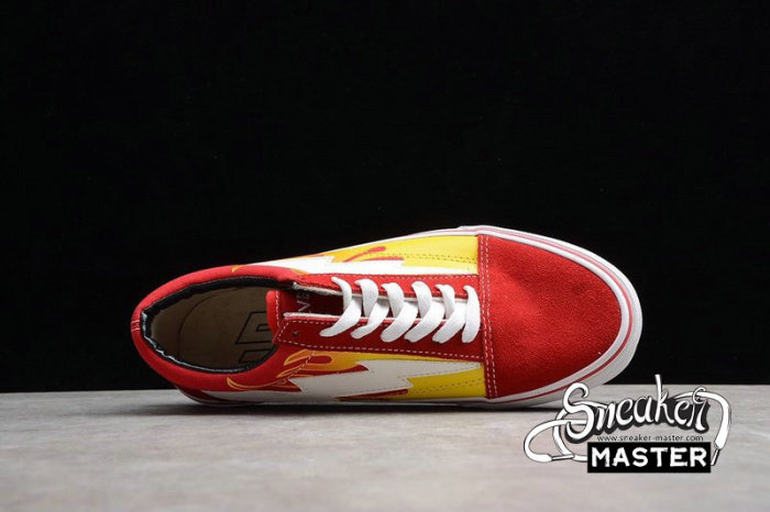 VANS REVENGE X STORM OLD SKOOL RED FLAME RED/WHITE/YELLOW REVS009