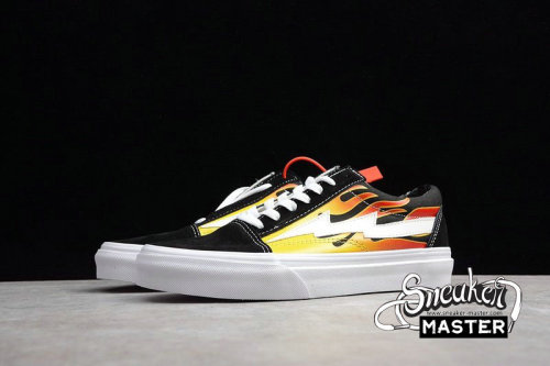 VANS REVENGE X STORM OLD SKOOL FLAME BLACK/YELLOW/WHITE M115465