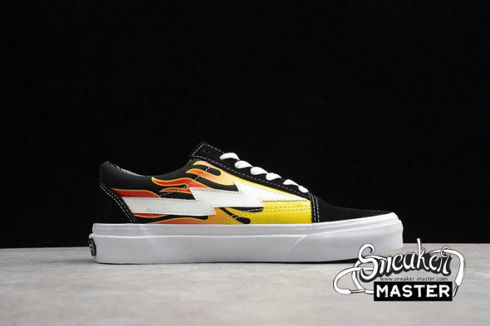 VANS REVENGE X STORM OLD SKOOL FLAME BLACK/YELLOW/WHITE M115465