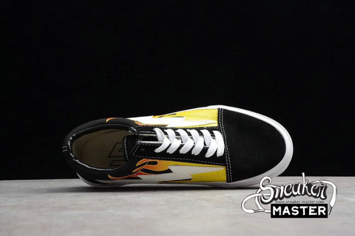 VANS REVENGE X STORM OLD SKOOL FLAME BLACK/YELLOW/WHITE M115465