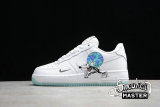 NIKE AIR FORCE 1 LOW FLYLEATHER QS X STEVEN HARRINGTON EARTH DAY WHITE/BLACK-HYPER CRIMSON CI5545-100