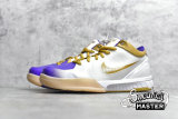 NIKE ZOOM KOBE 4 MLK WHITE/METALLIC GOLD-VARSITY PURPLE 344335-171