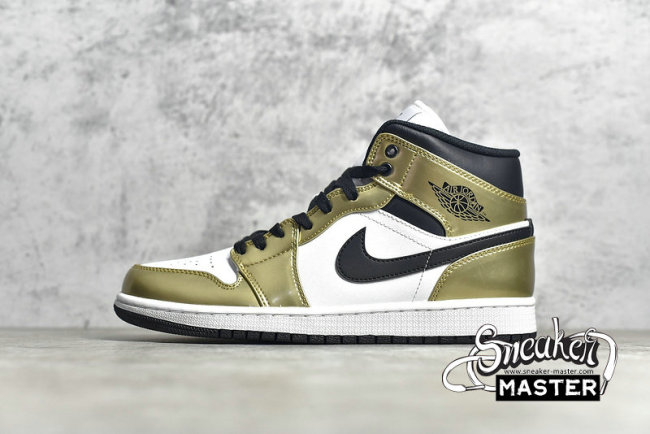 NIKE AIR JORDAN 1 MID SE METALLIC GOLD/BLACK/WHITE/BLACK DC1419-700