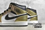 NIKE AIR JORDAN 1 MID SE METALLIC GOLD/BLACK/WHITE/BLACK DC1419-700