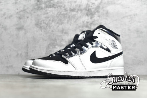 NIKE AIR JORDAN 1 MID WHITE/SILVER/BLACK 554724-121