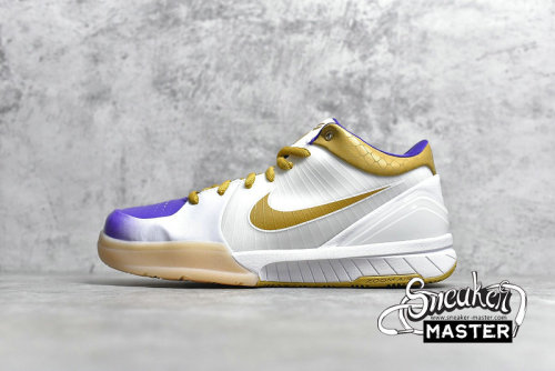 NIKE ZOOM KOBE 4 MLK WHITE/METALLIC GOLD-VARSITY PURPLE 344335-171