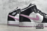 NIKE AIR JORDAN 1 MID GS WHITE/LIGHT ARCTIC PINK/BLACK 555112-103