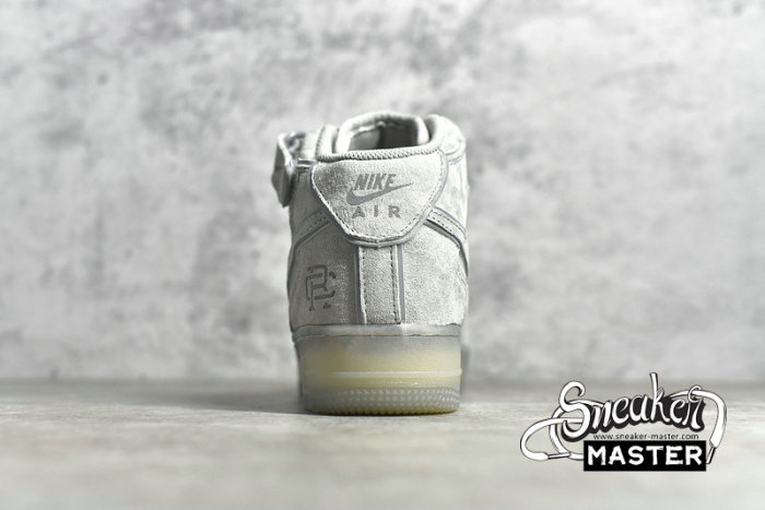 NIKE AIR FORCE 1 MID REIGNING CHAMP GREY/SILVER REFLECTIVE GB1228-185
