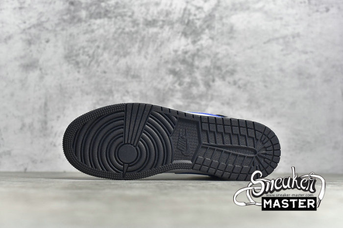 NIKE AIR JORDAN 1 MID GS BLACK/RACER BLUE/WHITE 554725-084