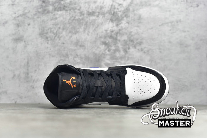 NIKE AIR JORDAN 1 MID GS BLACK/RACER BLUE/WHITE 554725-084