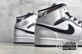 NIKE AIR JORDAN 1 MID WHITE/SILVER/BLACK 554724-121