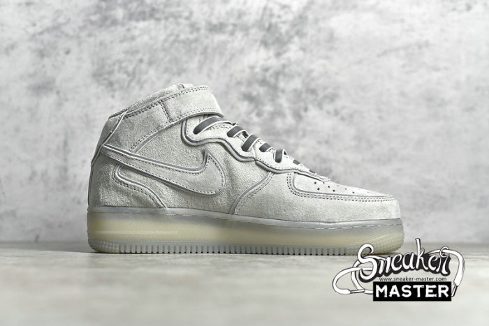 NIKE AIR FORCE 1 MID REIGNING CHAMP GREY/SILVER REFLECTIVE GB1228-185