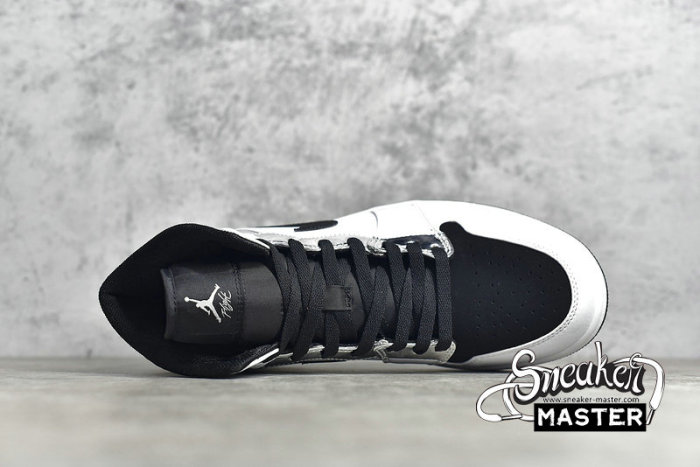 NIKE AIR JORDAN 1 MID WHITE/SILVER/BLACK 554724-121