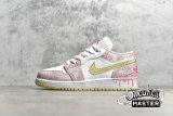NIKE AIR JORDAN 1 LOW GS STRAWBERRY ICE CREAM ARCTIC PUNCH/PALE VANILLA/WHITE CW7104-601