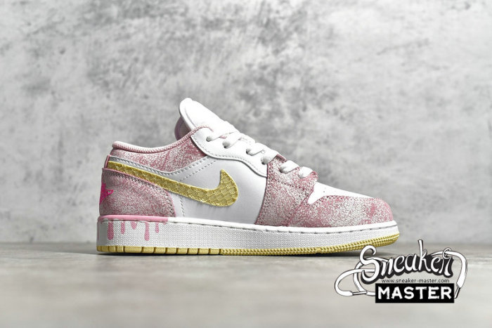 NIKE AIR JORDAN 1 LOW GS STRAWBERRY ICE CREAM ARCTIC PUNCH/PALE VANILLA/WHITE CW7104-601