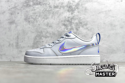 NIKE COURT BOROUGH LOW 2 FP GS BLAU JUNIOR HAZE BLUE/WHITE/SILVER CJ2239-401