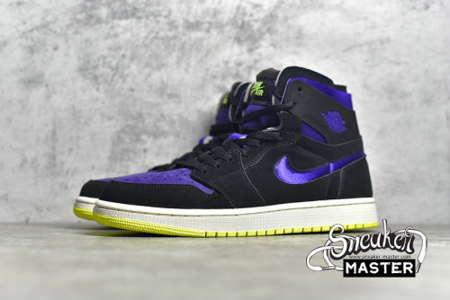 NIKE AIR JORDAN 1 HIGH ZOOM HALLOWEEN BLACK/COURT PURPLE/LEMON VENOM/SAIL CT0979-001