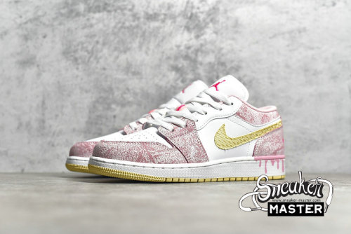 NIKE AIR JORDAN 1 LOW GS STRAWBERRY ICE CREAM ARCTIC PUNCH/PALE VANILLA/WHITE CW7104-601