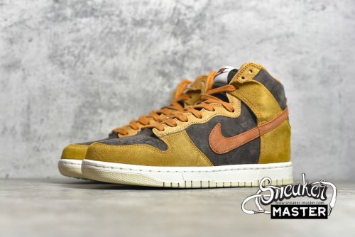 NIKE SB DUNK HIGH PREMIUM DARK CURRY VELVET BROWN/DARK RUSSET/DARK CURRY/SAIL DD1401-200
