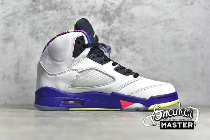 NIKE AIR JORDAN 5 RETRO ALTERNATE BEL-AIR WHITE/COURT PURPLE/RACER PINK/GHOST GREEN DB3335-100