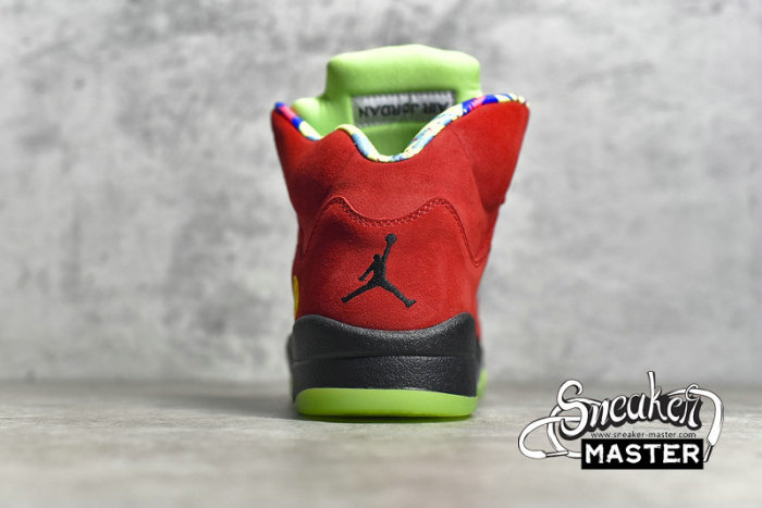 NIKE AIR JORDAN 5 RETRO SE WHAT THE VARSITY MAIZE/COURT PURPLE/GHOST GREEN/SOLAR ORANGE CZ5725-700
