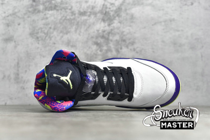 NIKE AIR JORDAN 5 RETRO ALTERNATE BEL-AIR WHITE/COURT PURPLE/RACER PINK/GHOST GREEN DB3335-100