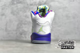 NIKE AIR JORDAN 5 RETRO ALTERNATE BEL-AIR WHITE/COURT PURPLE/RACER PINK/GHOST GREEN DB3335-100