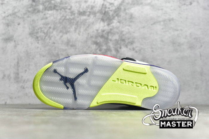 NIKE AIR JORDAN 5 RETRO ALTERNATE BEL-AIR WHITE/COURT PURPLE/RACER PINK/GHOST GREEN DB3335-100
