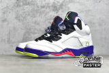 NIKE AIR JORDAN 5 RETRO ALTERNATE BEL-AIR WHITE/COURT PURPLE/RACER PINK/GHOST GREEN DB3335-100