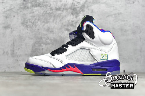 NIKE AIR JORDAN 5 RETRO ALTERNATE BEL-AIR WHITE/COURT PURPLE/RACER PINK/GHOST GREEN DB3335-100