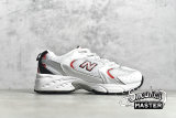 NEW BALANCE 530 V2 RETRO RUNNING SHOES WHITE/SILVER/RED MR530SA