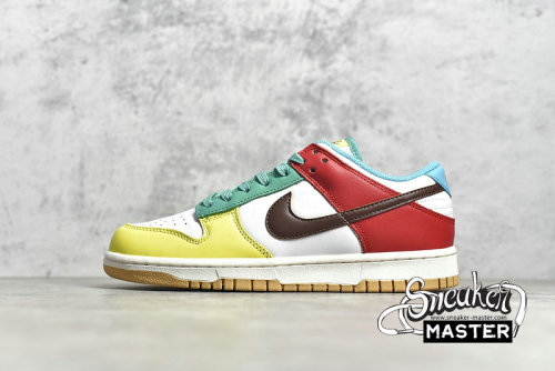 NIKE SB DUNK LOW SE FREE.99 WHITE/LIGHT CHOCOLATE/ROMA GREEN DH0952-100