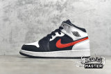 NIKE AIR JORDAN 1 MID GS CHILE RED BLACK/CHILE RED/WHITE 554725-075
