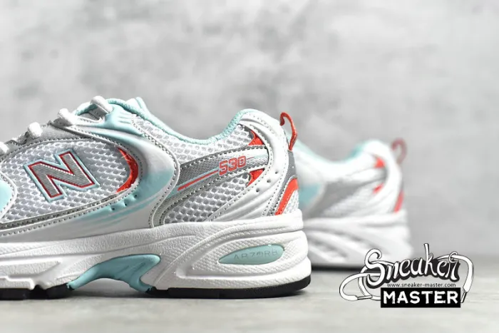 NEW BALANCE 530 RUNNING SHOES WHITE/TURQUOISE/ORANGE MR530CC1