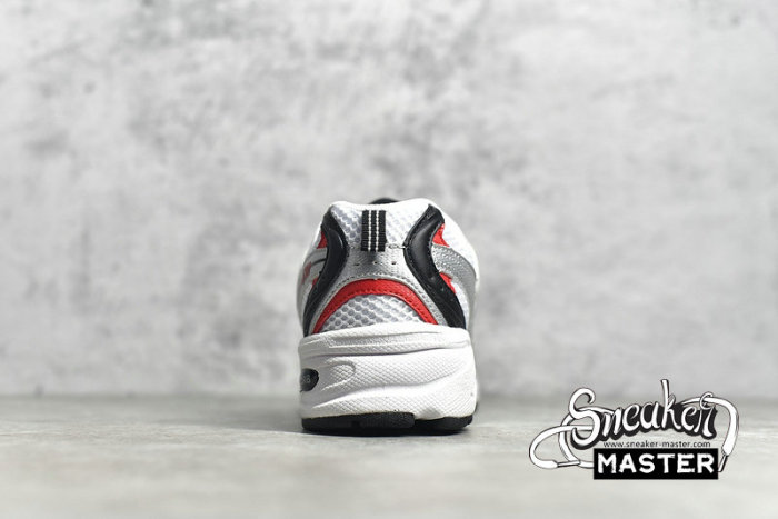 NEW BALANCE 530 V2 RETRO RUNNING SHOES WHITE/SILVER/RED MR530SA