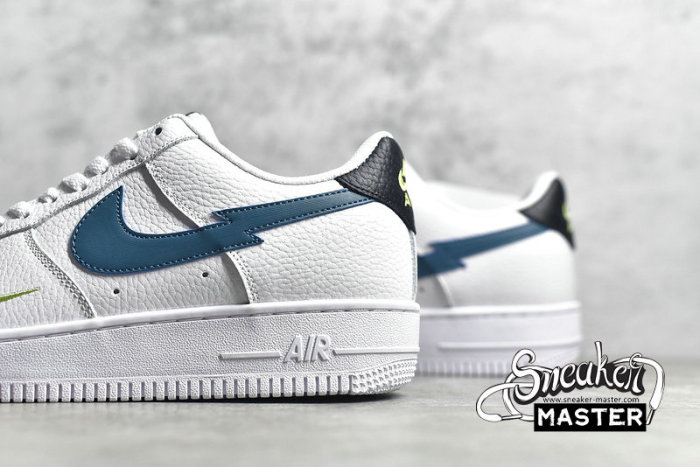 NIKE AIR FORCE 1 LOW LIGHTNING BOLT WHITE/AQUAMARINE/LIME GLOW/OFF NOIR DJ6894-100