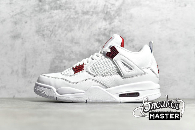 NIKE AIR JORDAN 4 RETRO RED METALLIC WHITE/UNIVERSITY RED/METALLIC SILVER CT8527-112