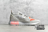 ADIDAS ZX 2K BOOST SHOES GREY ONE/SILVER METALLIC/SOLAR RED FX7028