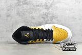 NIKE AIR JORDAN 1 MID WHITE/BLACK/UNIVERSITY GOLD 554724-170
