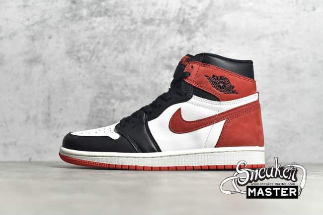 NIKE AIR JORDAN 1 RETRO HIGH OG SUMMIT WHITE/TRACK RED-BLACK 555088-112