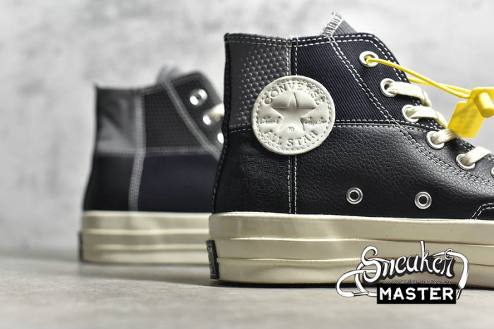 CONVERSE CHUCK TAYOR ALL-STAR 70S MIXED MATERIAL HIGH BLACK/COOL GREY/EGRET 163220C