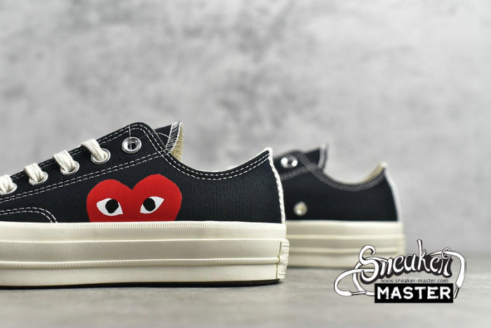 CONVERSE CHUCK TAYLOR ALL STAR 70S LOW PLAY X COMME DES GARÇONS BLACK/WHITE/RED 150206C